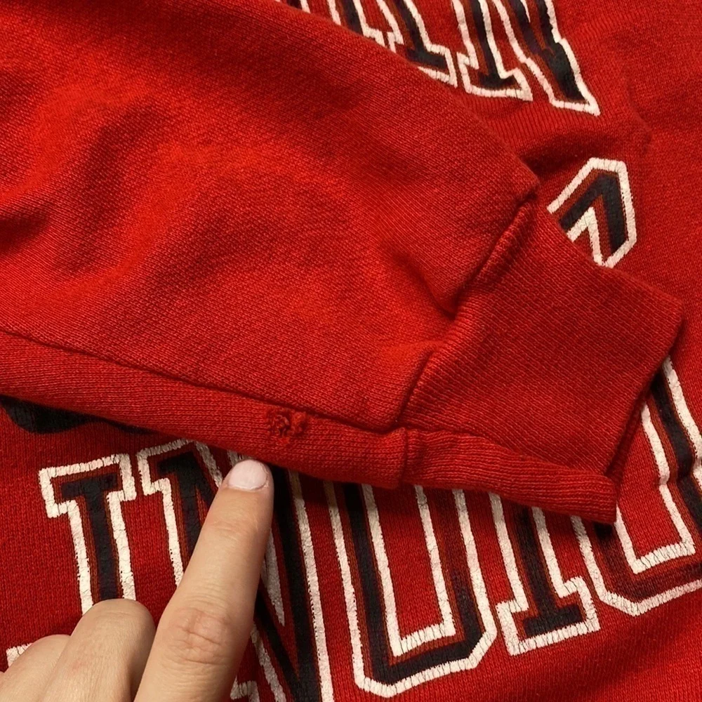 Vintage Artex University Northern Illinois Red Crewneck Sweatshirt Raglan Sleeve
